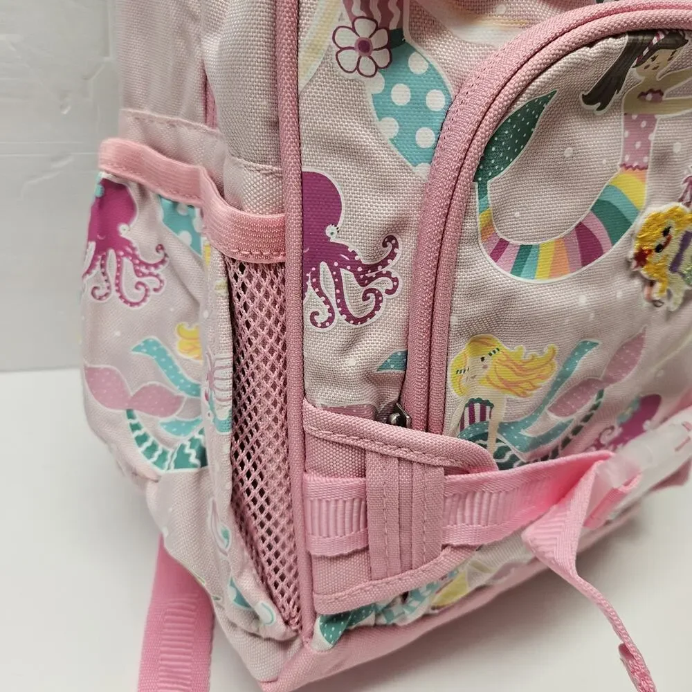 Pottery Barn Kids Small Mermaid Backpack Pink 15x12x6 Glow in Dark